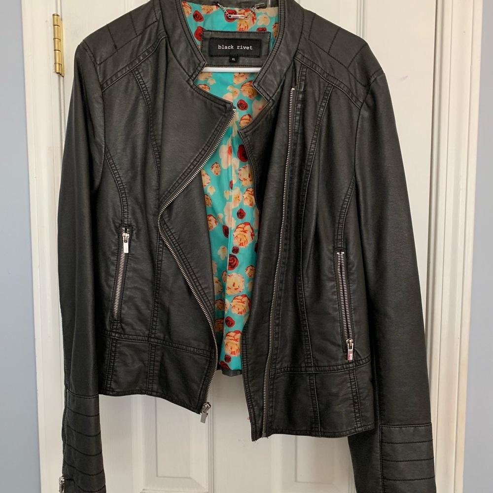 Charcoal grey leather jacket (Wilson’s Leather)
